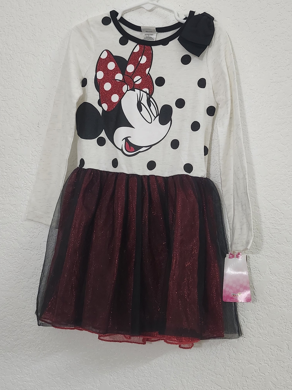 Disney Minnie Mouse Red & Black Polka Dot Tulle Dress for Girls Size 5